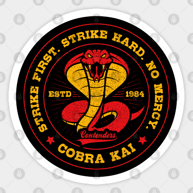 Cobra Kai No Mercy Logo Sticker by neilholman